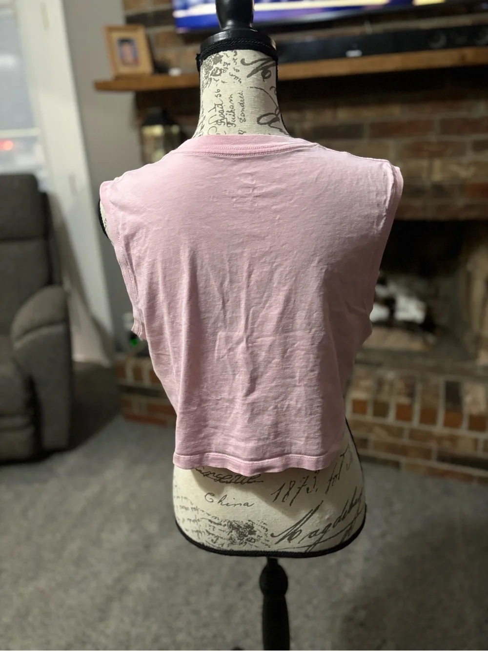 Nike Light Pink Cropped Muscle Tank
